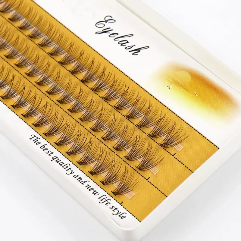 10D Mink Eyelash Extension 1 Box/60 Bunches Natural Eyelash 3D Russian Individual Eyelash Cluster Makeup Tool Lashes Wholesale