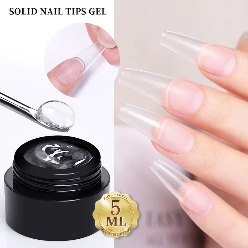 15Ml Clear Non Stick Hand Extension Gel 3D Shaping Sculpting Carving Nail Art Solid Hard Gel for Fake Nail