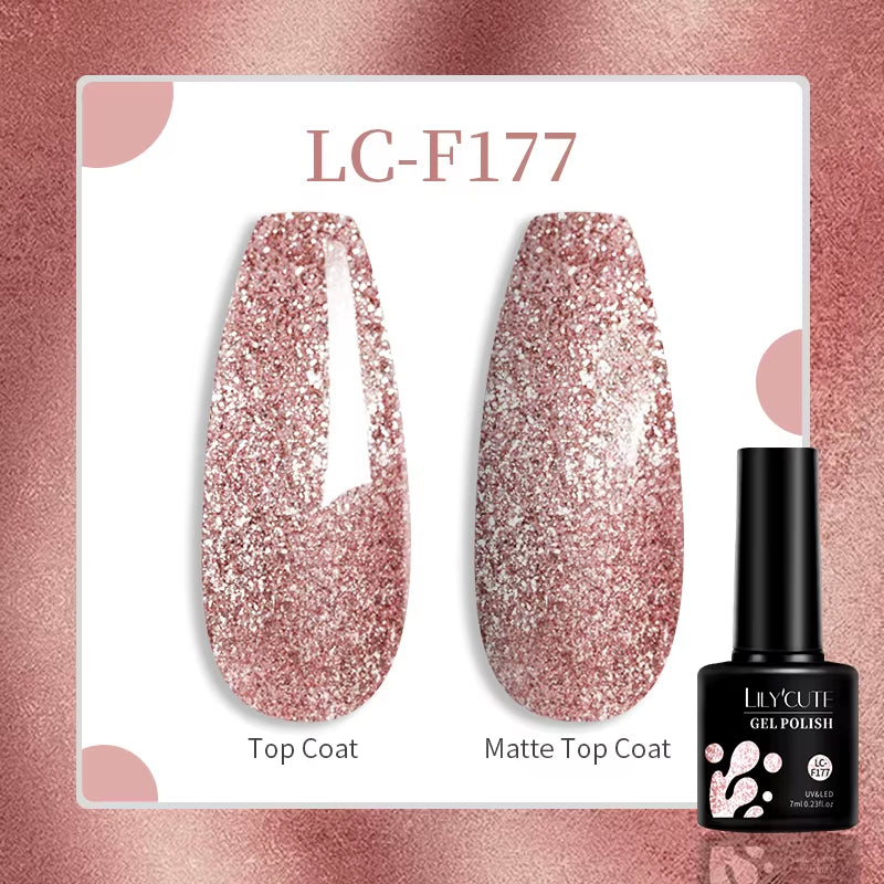 LILYCUTE 7ML Nail Gel Polish Nail Supplies Varnish Semi Permanent Nail Art Manicure Soak off LED UV Gel Nail Varnishes