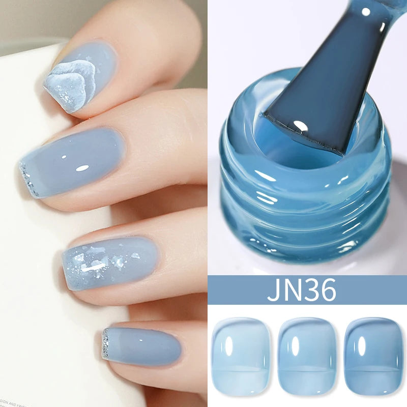 10Ml Translucent Jelly Nude Gel Nail Polish Colorful Varnish Semi Permanent UV LED Nail Art Manicure Gel