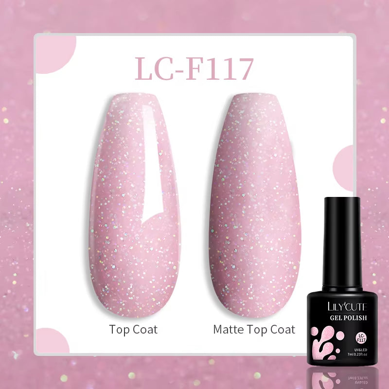 LILYCUTE 7ML Nail Gel Polish Nail Supplies Varnish Semi Permanent Nail Art Manicure Soak off LED UV Gel Nail Varnishes