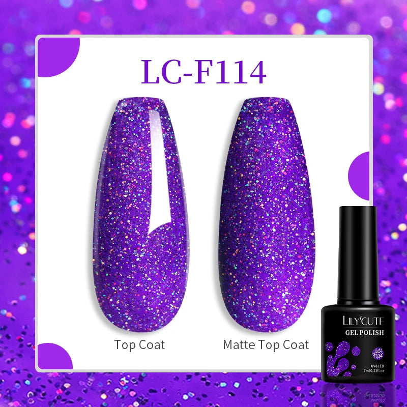 LILYCUTE 7ML Nail Gel Polish Nail Supplies Varnish Semi Permanent Nail Art Manicure Soak off LED UV Gel Nail Varnishes