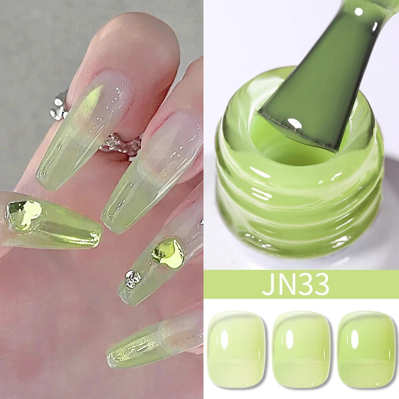 10Ml Translucent Jelly Nude Gel Nail Polish Colorful Varnish Semi Permanent UV LED Nail Art Manicure Gel