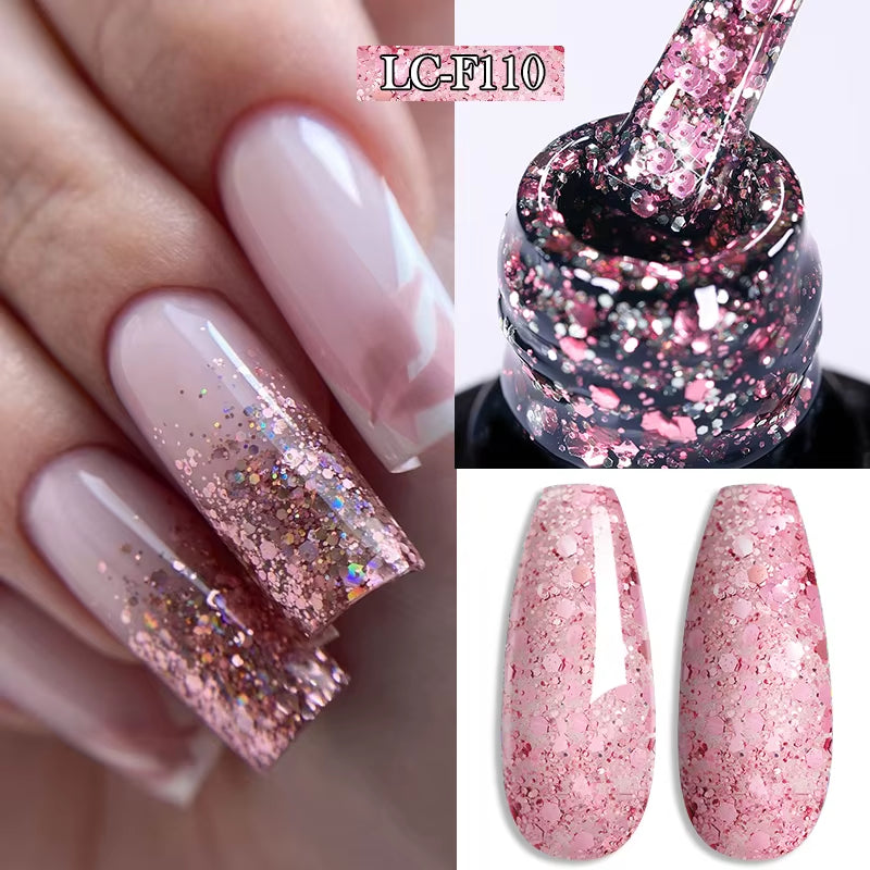7ML 3 in 1 Platinum Rose Gold Cat Magnetic Gel Nail Polish Moonlight Magnetic Gel Varnish Glitter Semi Permanent UV Gel