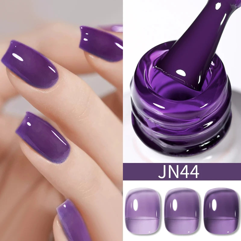 10Ml Translucent Jelly Nude Gel Nail Polish Colorful Varnish Semi Permanent UV LED Nail Art Manicure Gel