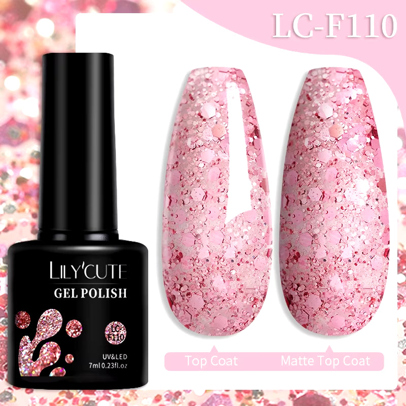 184 Colors 7ML Nail Gel Polish Semi-Permanent Glitter Soak off Base Top Coat UV LED Nail Gel Varnish Nail Art Manicure