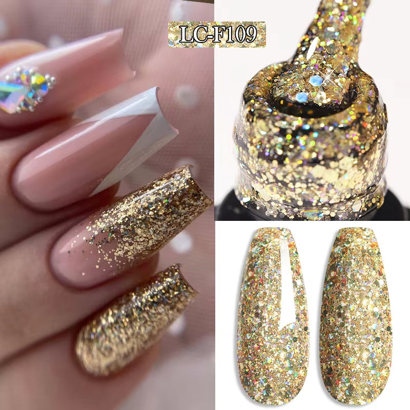 7ML 3 in 1 Platinum Rose Gold Cat Magnetic Gel Nail Polish Moonlight Magnetic Gel Varnish Glitter Semi Permanent UV Gel