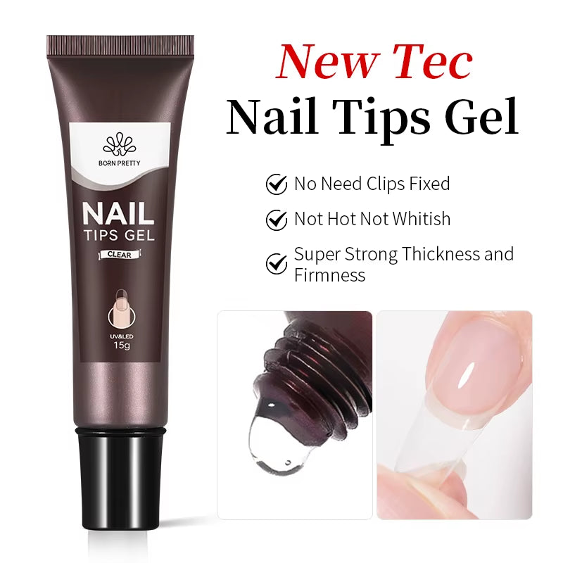 15Ml Clear Non Stick Hand Extension Gel 3D Shaping Sculpting Carving Nail Art Solid Hard Gel for Fake Nail