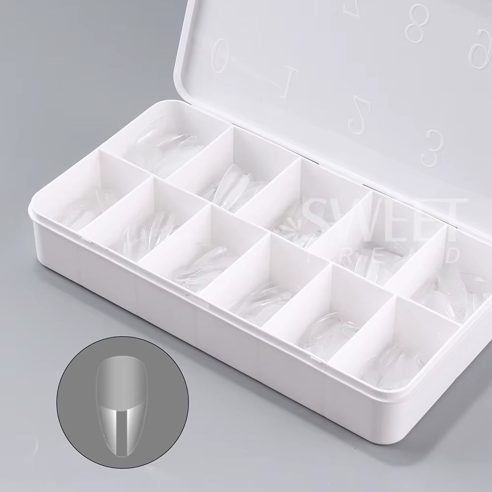 550Pcs Soft Gel Nail Tips Medium Short Almond Coffin Full Cover Matte Extension Tools Acrylic Press on Nail DIY Manicure Decor