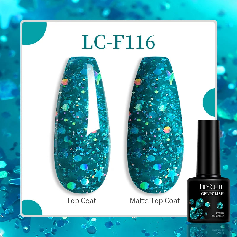 LILYCUTE 7ML Nail Gel Polish Nail Supplies Varnish Semi Permanent Nail Art Manicure Soak off LED UV Gel Nail Varnishes