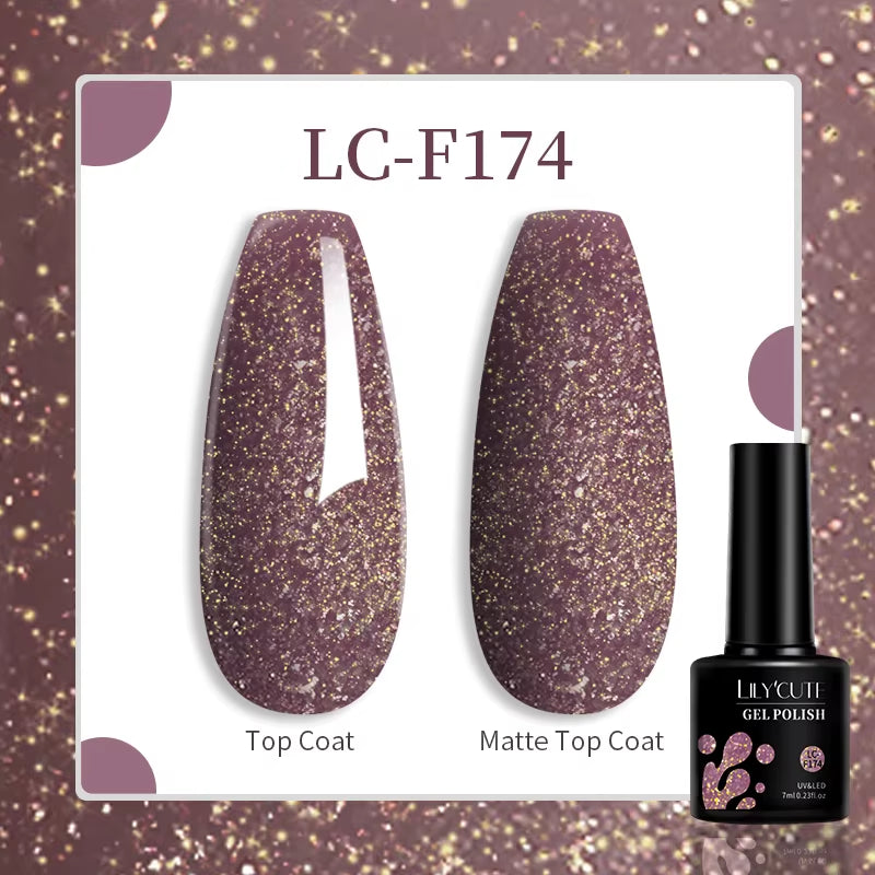 LILYCUTE 7ML Nail Gel Polish Nail Supplies Varnish Semi Permanent Nail Art Manicure Soak off LED UV Gel Nail Varnishes