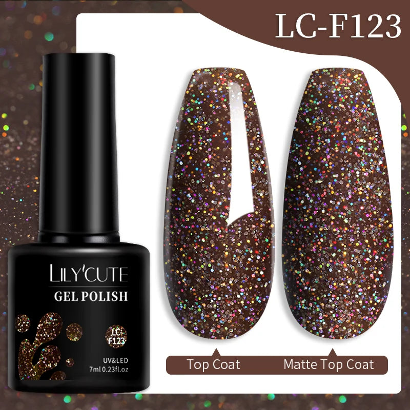 184 Colors 7ML Nail Gel Polish Semi-Permanent Glitter Soak off Base Top Coat UV LED Nail Gel Varnish Nail Art Manicure
