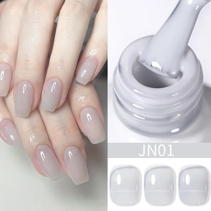 10Ml Translucent Jelly Nude Gel Nail Polish Colorful Varnish Semi Permanent UV LED Nail Art Manicure Gel