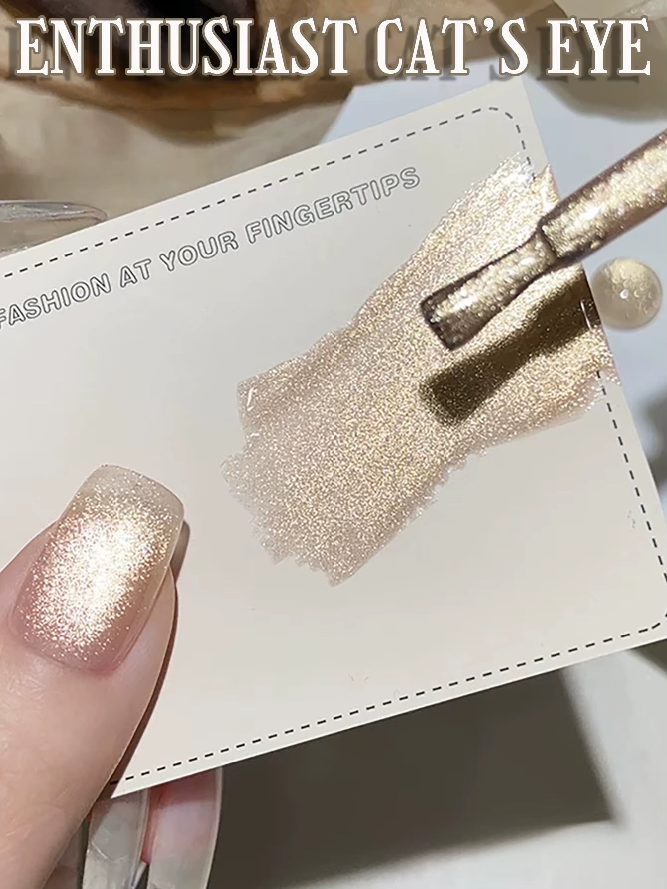 1-24Pcs WS Autumn Winter Nails Popular Black Cat Eye Gel Nail Polish Fashionable Flash Glass Beads Cat'S Eye Nail Salon Nail Art