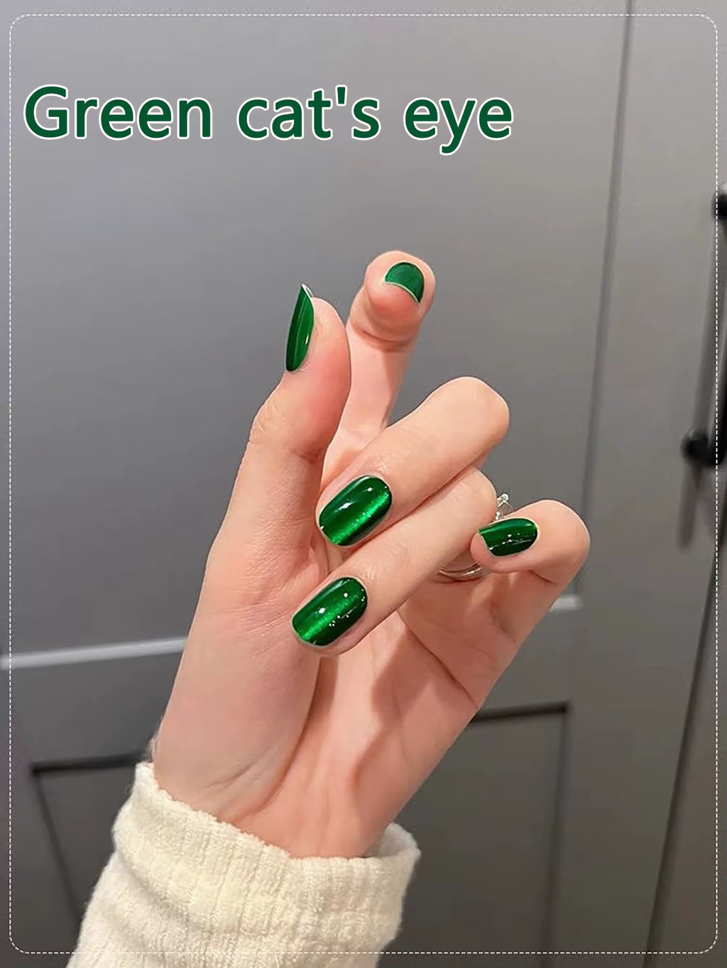 1-24Pcs WS Autumn Winter Nails Popular Black Cat Eye Gel Nail Polish Fashionable Flash Glass Beads Cat'S Eye Nail Salon Nail Art