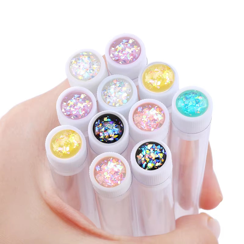 50/100Pcs Diamond Eyebrow Brush Tube Disposable Eyelash Brush Reusable Crystal Eyelash Brush Replaceable Dust-Proof Makeup Sets