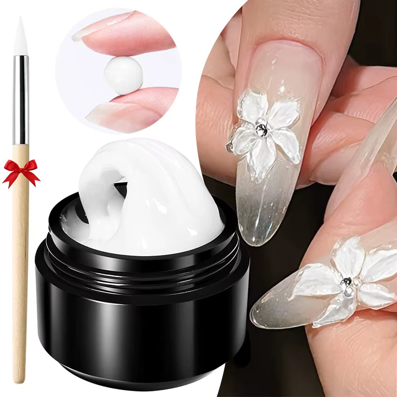 15Ml Clear Non Stick Hand Extension Gel 3D Shaping Sculpting Carving Nail Art Solid Hard Gel for Fake Nail