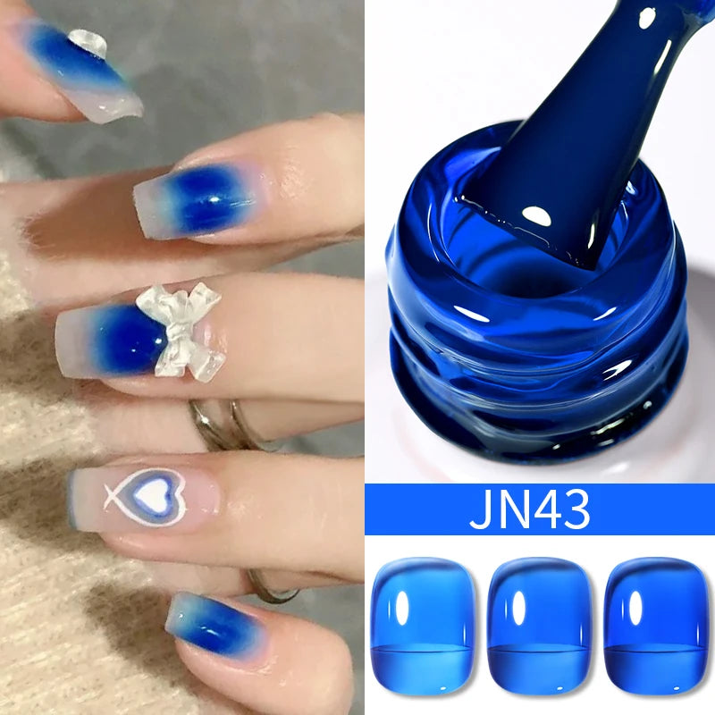10Ml Translucent Jelly Nude Gel Nail Polish Colorful Varnish Semi Permanent UV LED Nail Art Manicure Gel