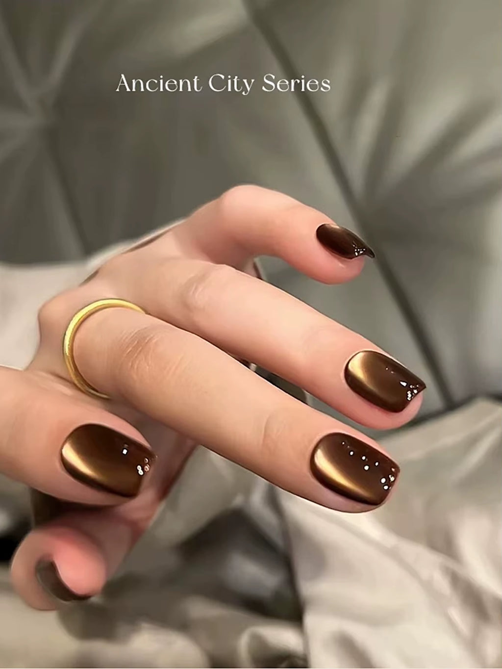 1-24Pcs WS Autumn Winter Nails Popular Black Cat Eye Gel Nail Polish Fashionable Flash Glass Beads Cat'S Eye Nail Salon Nail Art