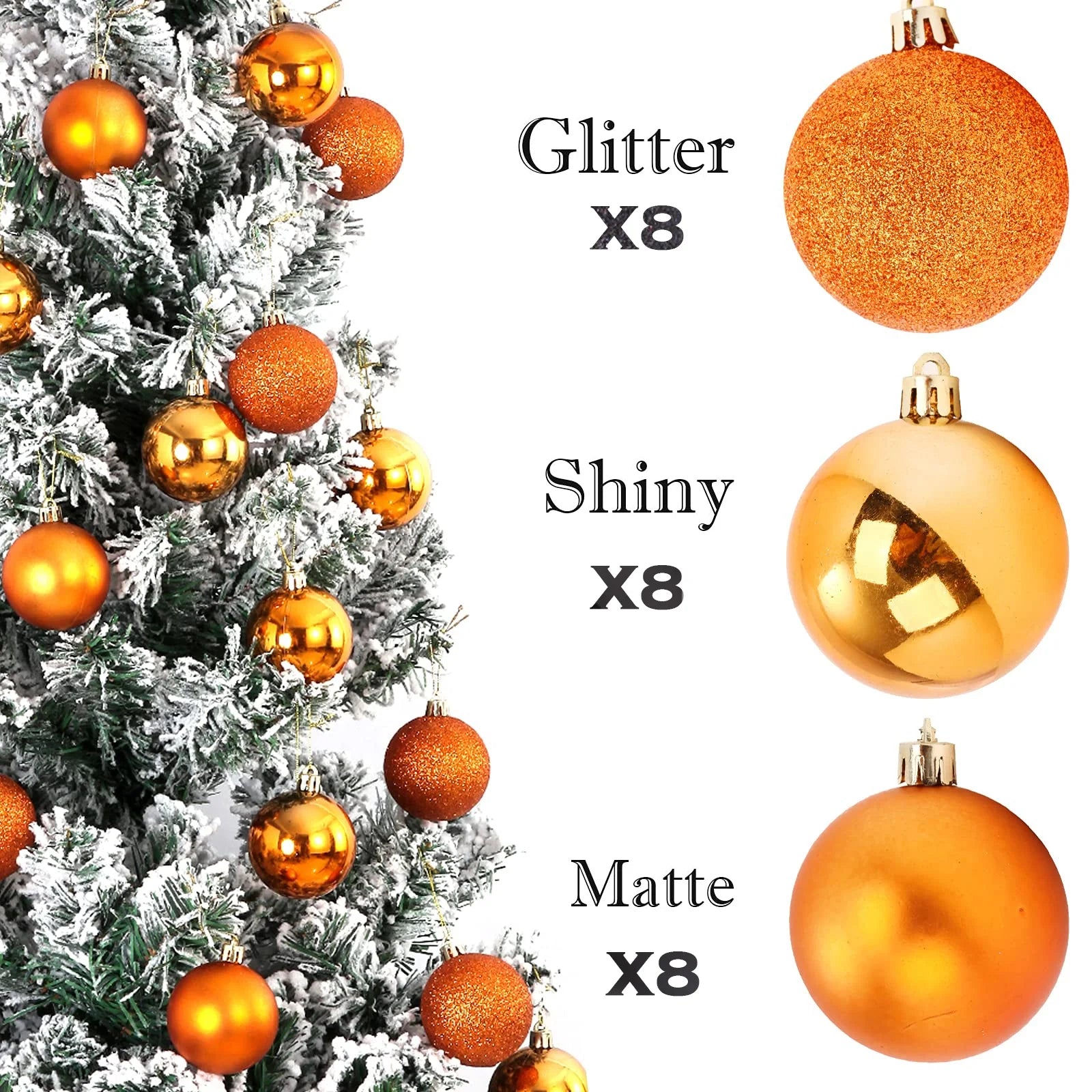 24Pcs Christmas Tree Balls Ornaments for Xmas Christmas Tree 30Mm/1.18" Shatterproof Christmas Tree Decorations Hanging Ball for Holiday Wedding Party Christmas Decorations Clearance