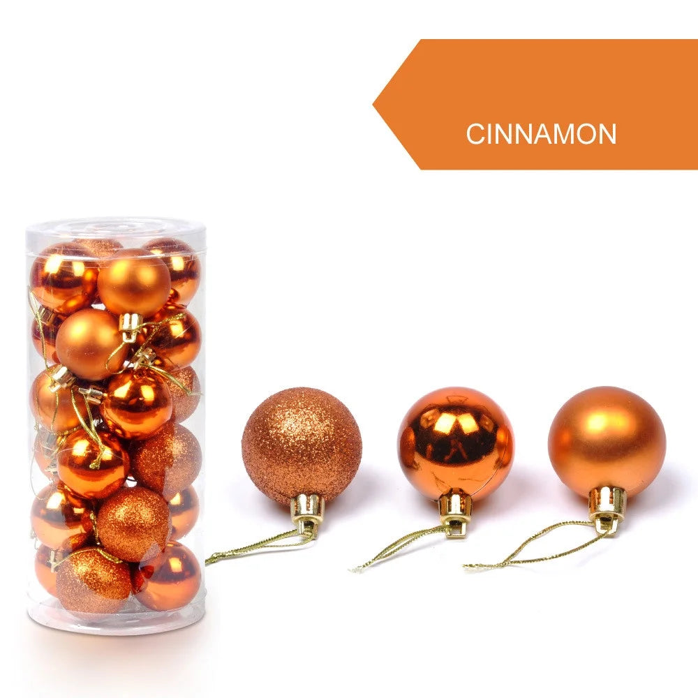 24Pcs Christmas Tree Balls Ornaments for Xmas Christmas Tree 30Mm/1.18" Shatterproof Christmas Tree Decorations Hanging Ball for Holiday Wedding Party Christmas Decorations Clearance