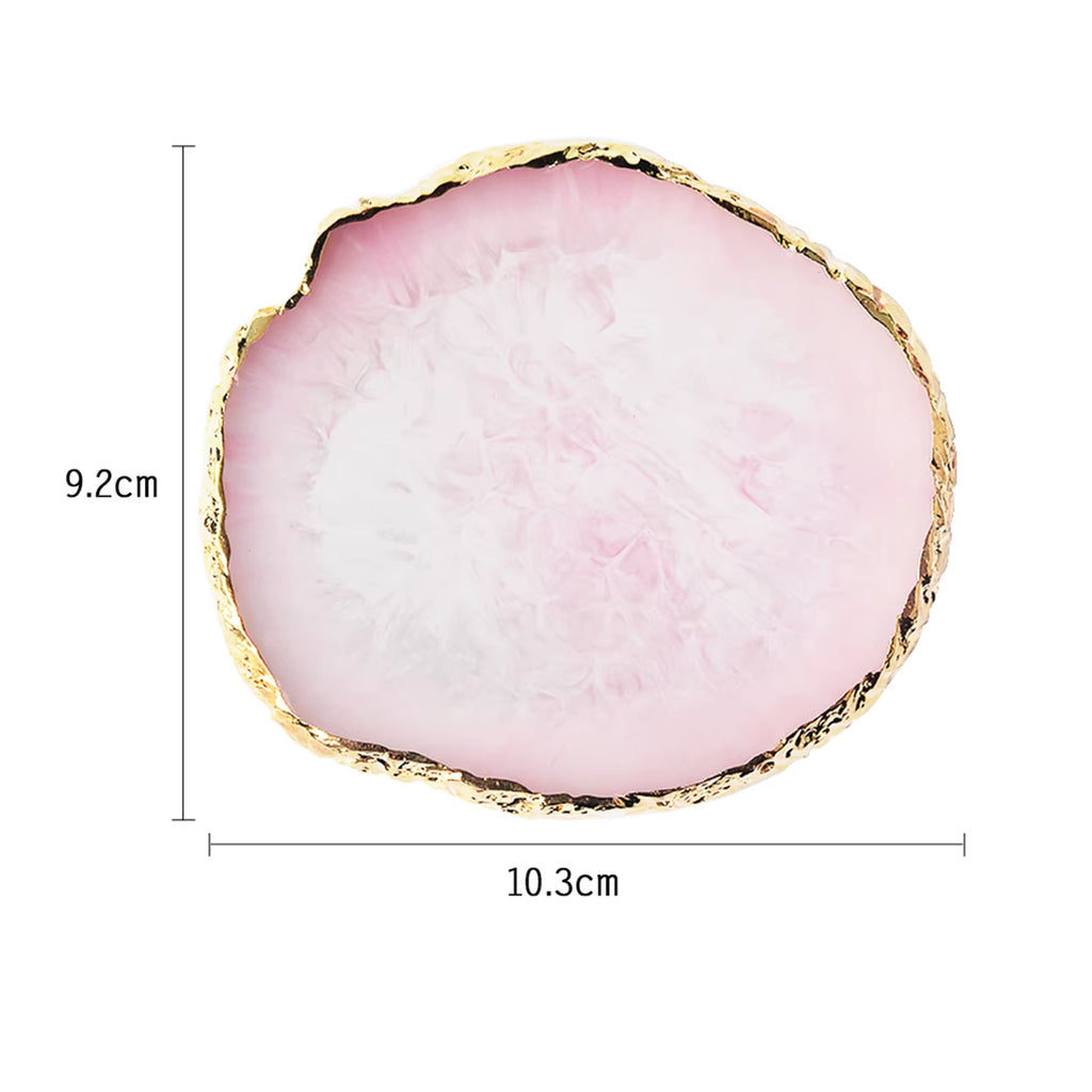 1PC round Resin Agate Stone Nail Art Palette False Nail Tips Mixing Color Drawing Pallet Gel Polish Display Shelf Manicure Tool