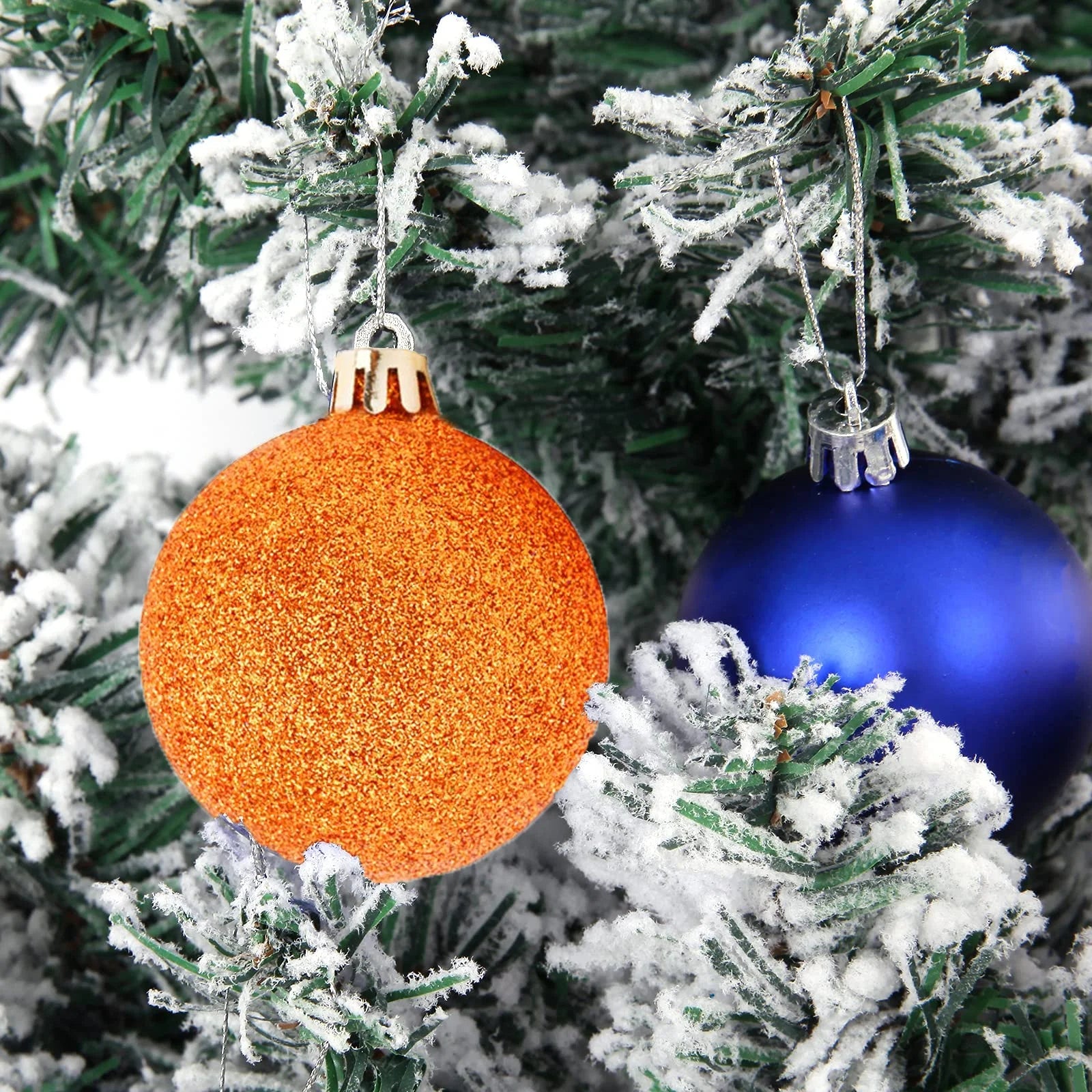 24Pcs Christmas Tree Balls Ornaments for Xmas Christmas Tree 30Mm/1.18" Shatterproof Christmas Tree Decorations Hanging Ball for Holiday Wedding Party Christmas Decorations Clearance