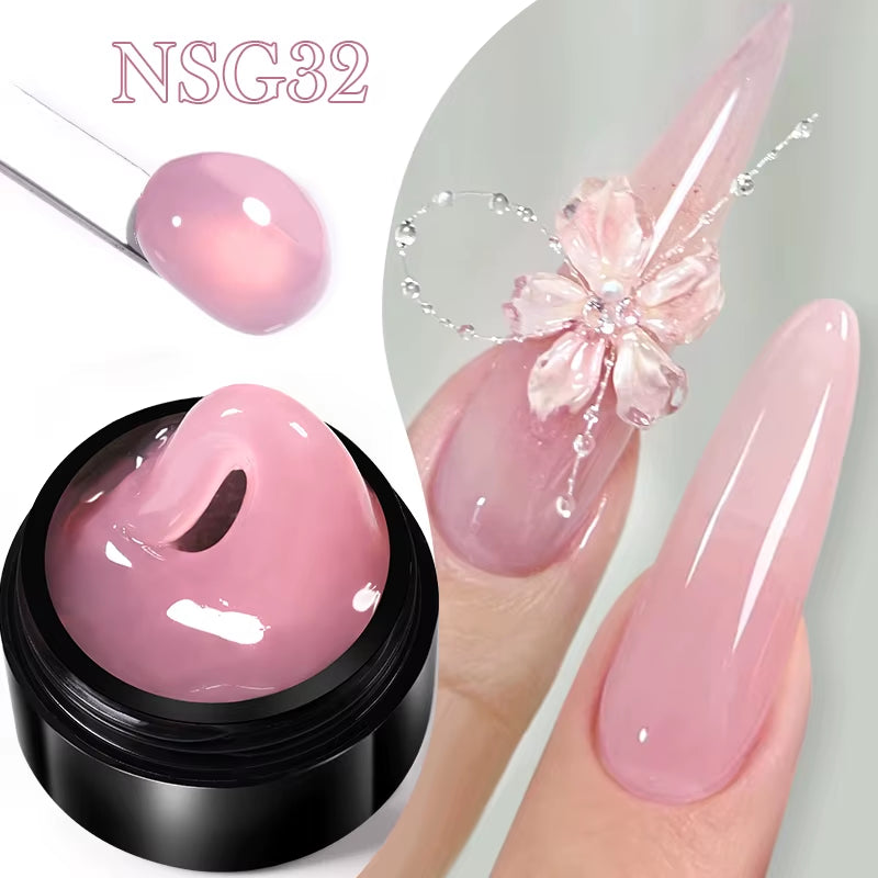 15Ml Clear Non Stick Hand Extension Gel 3D Shaping Sculpting Carving Nail Art Solid Hard Gel for Fake Nail
