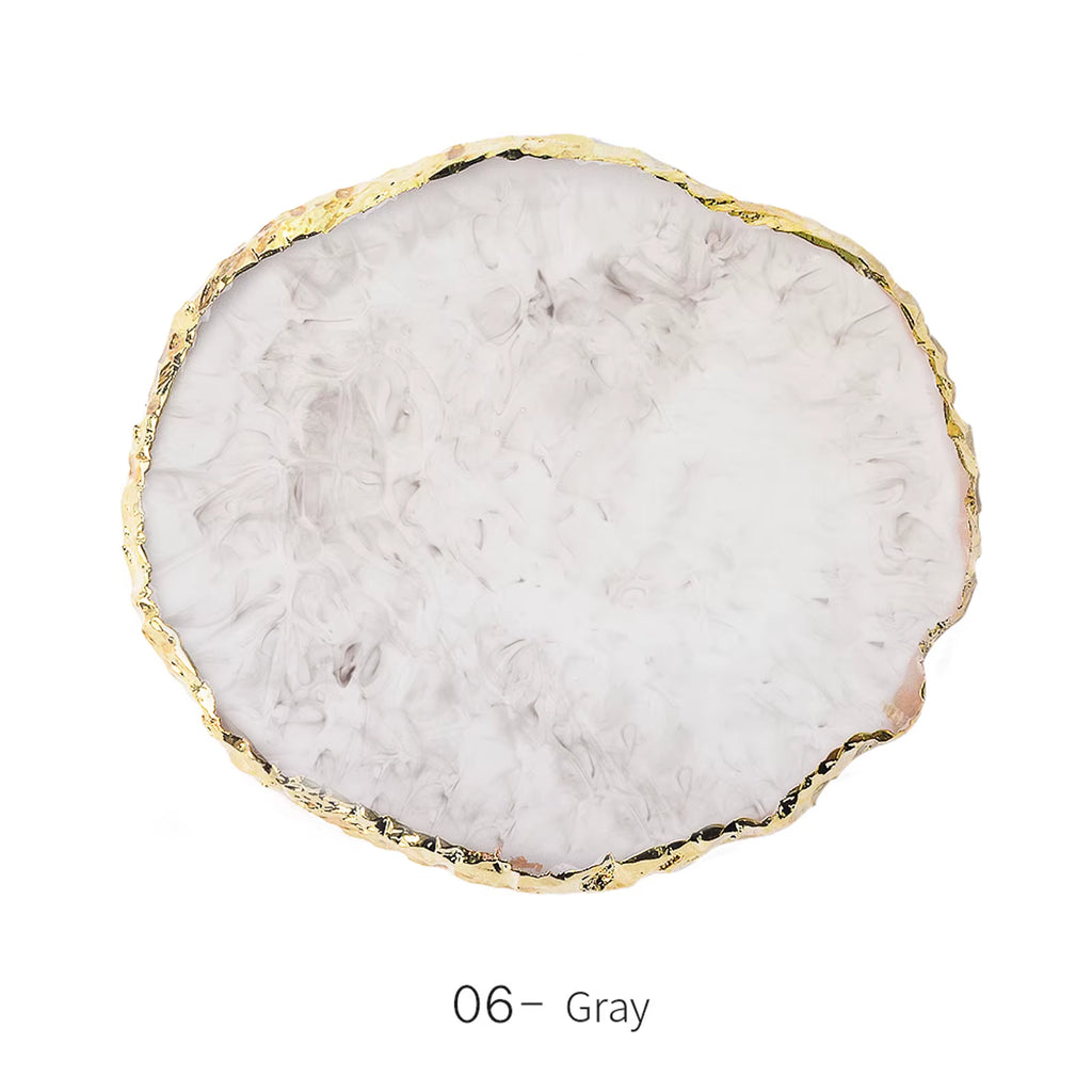 1PC round Resin Agate Stone Nail Art Palette False Nail Tips Mixing Color Drawing Pallet Gel Polish Display Shelf Manicure Tool