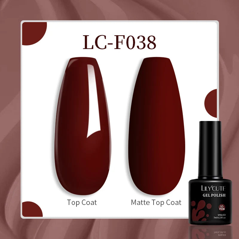 LILYCUTE 7ML Nail Gel Polish Nail Supplies Varnish Semi Permanent Nail Art Manicure Soak off LED UV Gel Nail Varnishes