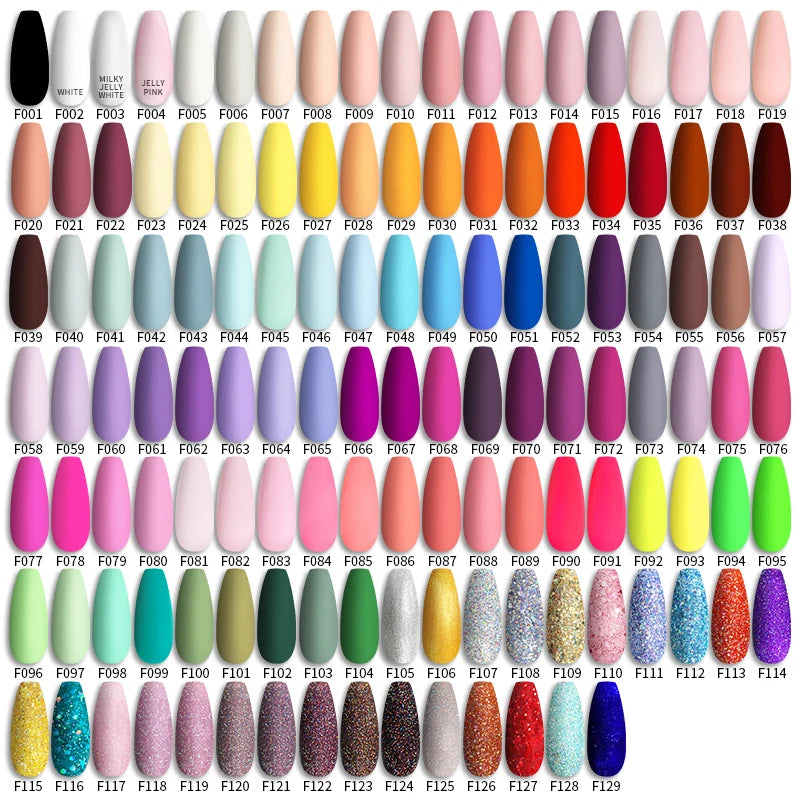 184 Colors 7ML Nail Gel Polish Semi-Permanent Glitter Soak off Base Top Coat UV LED Nail Gel Varnish Nail Art Manicure