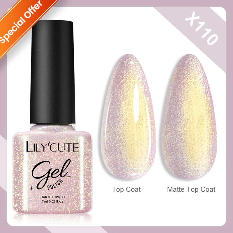 184 Colors 7ML Nail Gel Polish Semi-Permanent Glitter Soak off Base Top Coat UV LED Nail Gel Varnish Nail Art Manicure