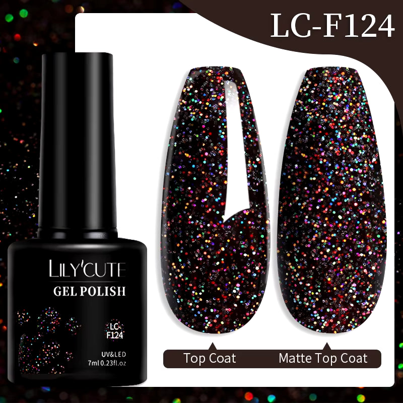 184 Colors 7ML Nail Gel Polish Semi-Permanent Glitter Soak off Base Top Coat UV LED Nail Gel Varnish Nail Art Manicure