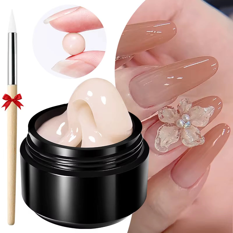 15Ml Clear Non Stick Hand Extension Gel 3D Shaping Sculpting Carving Nail Art Solid Hard Gel for Fake Nail
