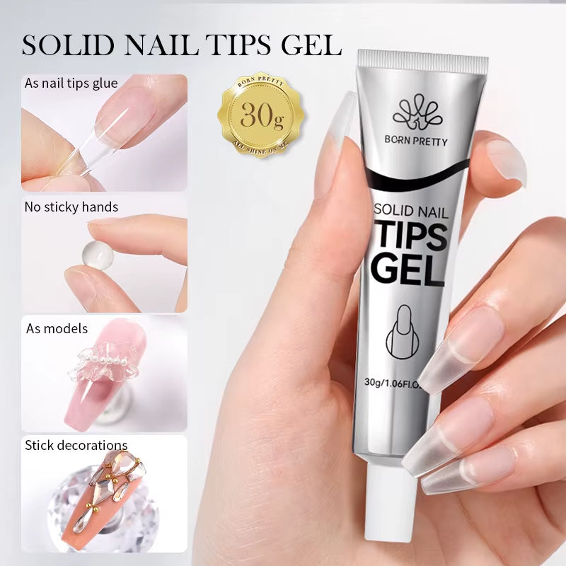 15Ml Clear Non Stick Hand Extension Gel 3D Shaping Sculpting Carving Nail Art Solid Hard Gel for Fake Nail