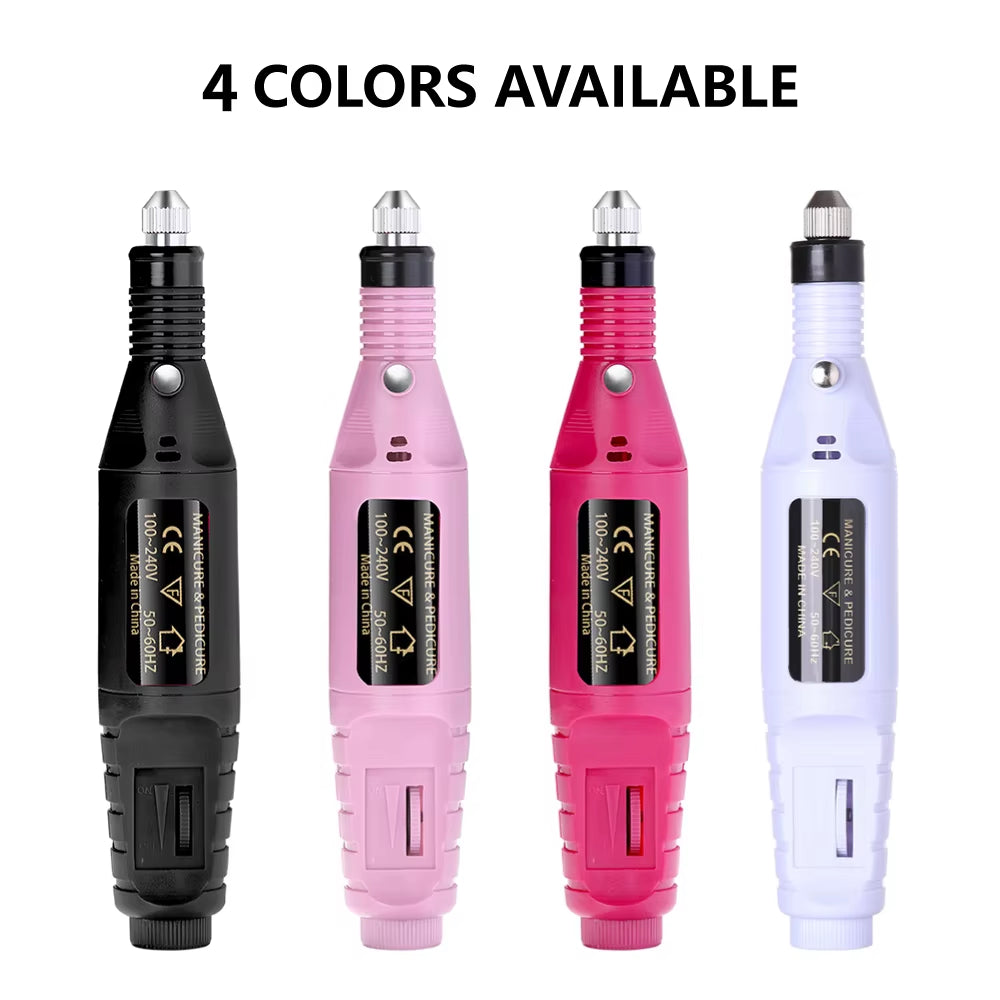 Electric Nail Sander Set Nail Drill Machine Grinding Equipment Milling Cutter for Manicure Pedicure Strong Polishing Tools