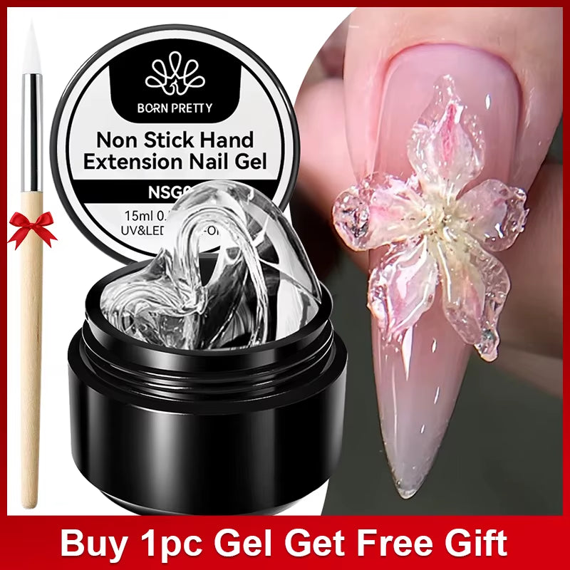 15Ml Clear Non Stick Hand Extension Gel 3D Shaping Sculpting Carving Nail Art Solid Hard Gel for Fake Nail