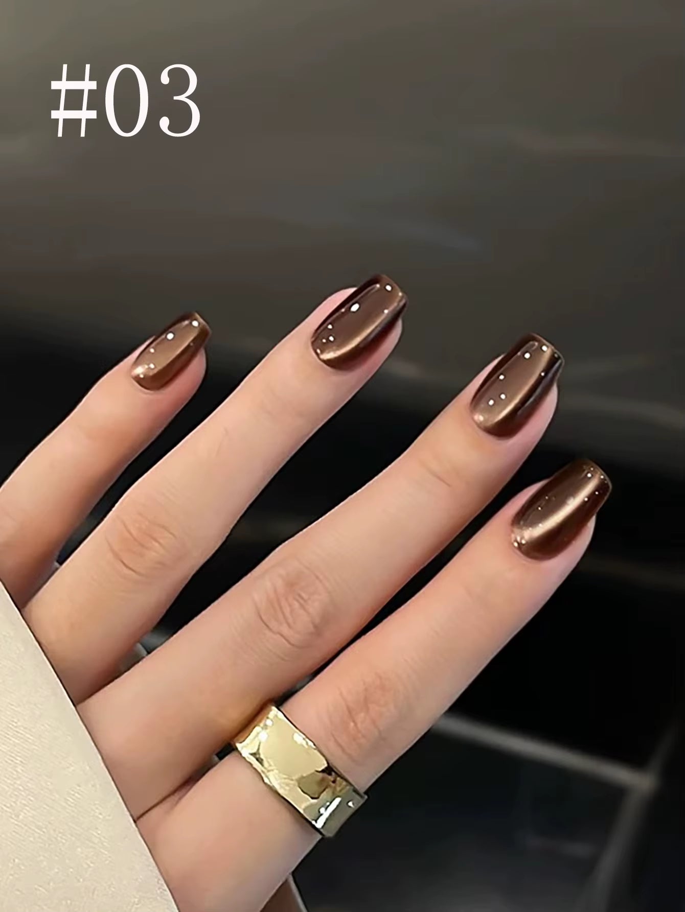 1-24Pcs WS Autumn Winter Nails Popular Black Cat Eye Gel Nail Polish Fashionable Flash Glass Beads Cat'S Eye Nail Salon Nail Art