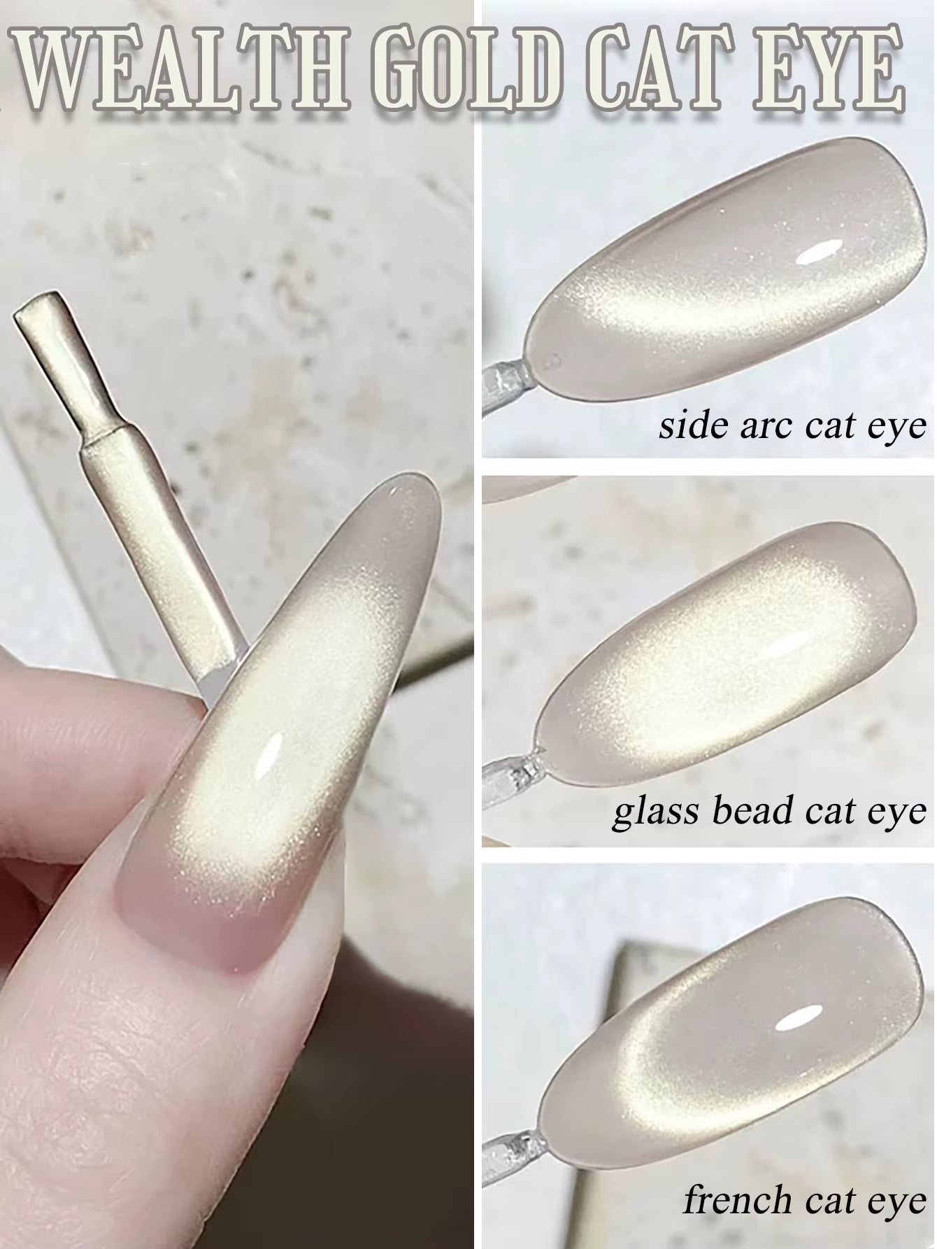 1-24Pcs WS Autumn Winter Nails Popular Black Cat Eye Gel Nail Polish Fashionable Flash Glass Beads Cat'S Eye Nail Salon Nail Art