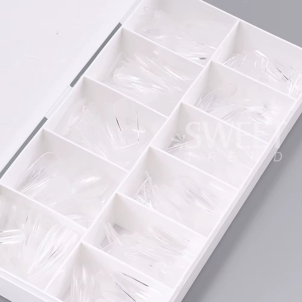 550Pcs Soft Gel Nail Tips Medium Short Almond Coffin Full Cover Matte Extension Tools Acrylic Press on Nail DIY Manicure Decor