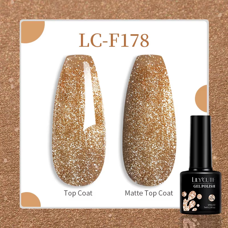 LILYCUTE 7ML Nail Gel Polish Nail Supplies Varnish Semi Permanent Nail Art Manicure Soak off LED UV Gel Nail Varnishes