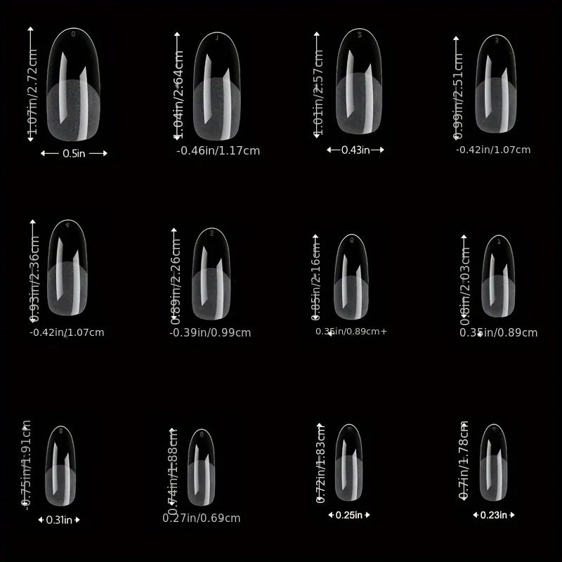 120Pcs Full Cover Press on Nail Tips Stiletto Almond Square Coffin French False Fake Soak off Gel Nail Extension Tips Capsule